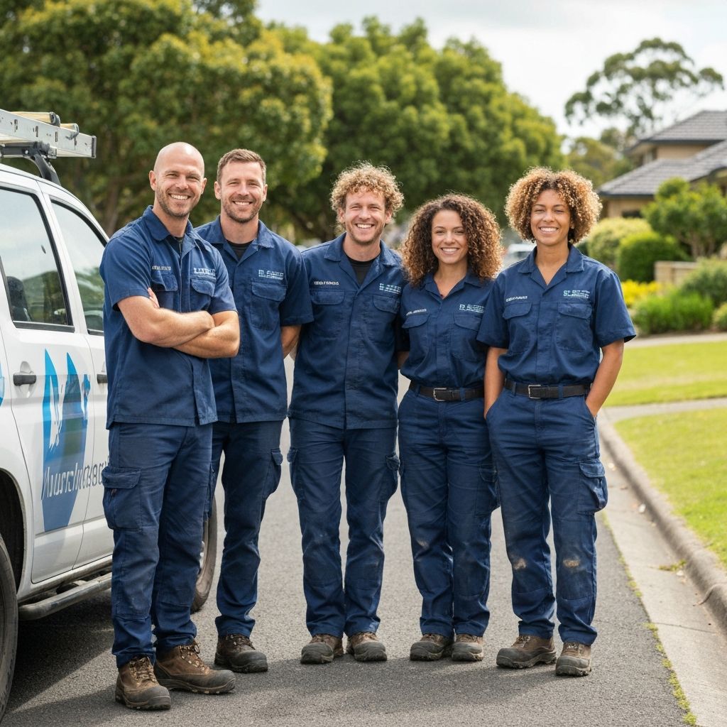 Summit Plumbing Co. team standing in front of their service vehicle
